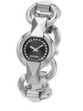 Y2K Vintage 2009 DIESEL Silver Stainless Steel Bracelet Wrist Watch Women’s